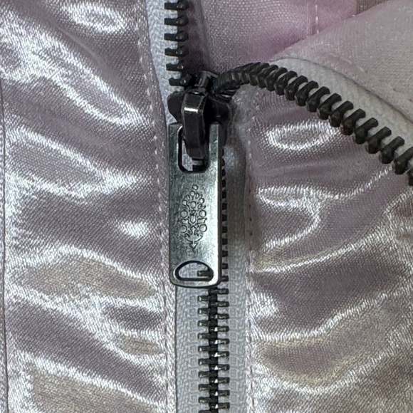 Free People Movement Lilac Satin Pullover Jacket Half Zip NWOT Size Small - Picture 9 of 12